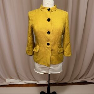 Classiques Entier Yellow Stand-Collar Button Jacket